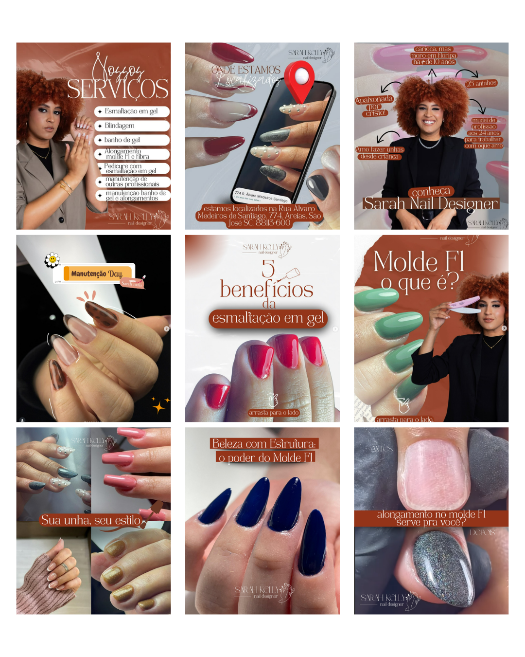 Sarah Nail Designer — grade do feed