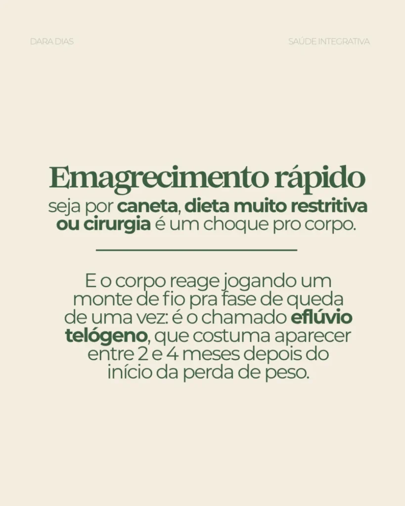 Dara Dias — Saúde integrativa — canetas emagrecedoras e queda de cabelo