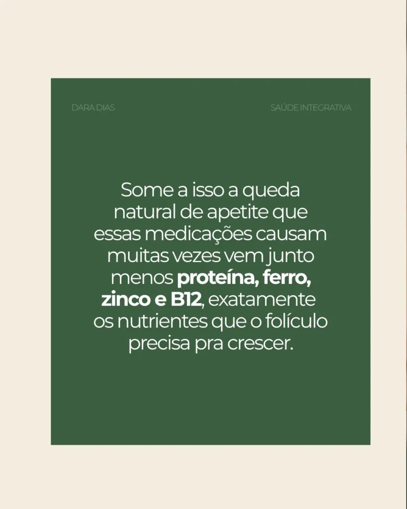 Dara Dias — Saúde integrativa — canetas emagrecedoras e queda de cabelo